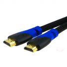 High Speed HDMI Cable M/M , 10FT Blue/Black Plug Mesh Black,free shipping