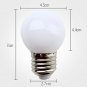 E27 1W 50-80LM 2800-3300K Warm White Light LED Ball Bulb (220-240V)