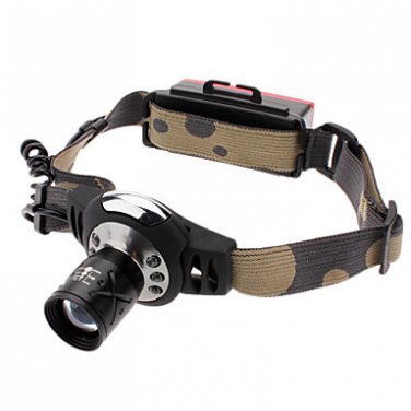 1-mode LED headlamp,2-mode white light,3-Mode flashing back warning light