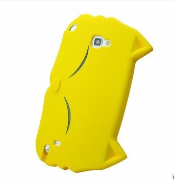 Yellow cute cat Silicone Soft Case Cover For Samsung Galaxy Note I9220 N7000,phone cases for samsung