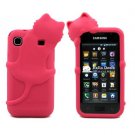 Samsung Galaxy S case,Red Cat 3D Silicone Soft Case Cover For Samsung Galaxy S I9000