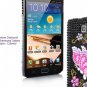Butterfly Rhinestone Diamond Case Cover For Samsung Galaxy Note i9220 - Black / Colorful