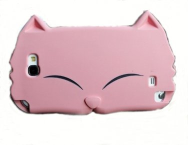 Pink cute cat Silicone Soft Case Cover For Samsung Galaxy Note I9220 N7000,Samsung galaxy note case