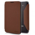 Flip Artificial Leather Single-sided Case Cover For Samsung Galaxy Note i9220 - Brown