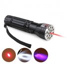 15 LED + 1 Laser + UV Aluminum Flashlight ，mini LED flashlight