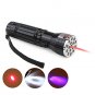 15 LED + 1 Laser + UV Aluminum Flashlight ，mini LED flashlight