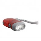 3-LED Dynamo Battery-free Flashlight (Red)  ,shark to recharge,environmental friendly LED flashlight