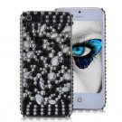 Black and White Dots Rhinestone Hard Case for iPhone 5