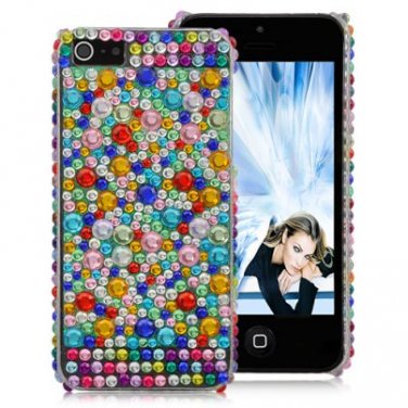 Diamond Rhinestone Bling Hard Case For iPhone 5 - Colorful