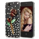 Rose Rhinetone Bling Hard Case For iPhone 5