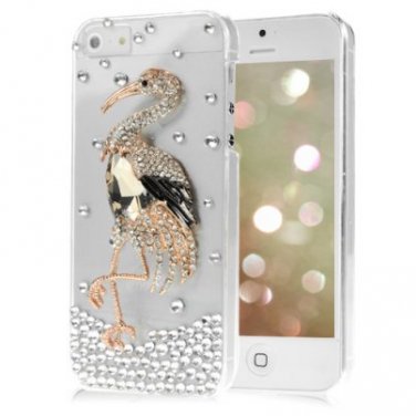 Gruidae Design Rhinestone Hard Case For iPhone 5