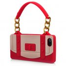 Fashionable Handbag Design Silicone Case For iPhone 5 - Red