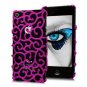 Hollowed Floral Routine Plating Hard Case For iphone 5 - Magenta