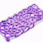 Hollowed Floral Routine Plating Hard Case For iphone 5 - purple