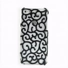 Hollowed Floral Routine Plating Hard Case For iphone 5 - black