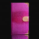 shing rhinestone leather case for samsung galaxy s4 i9500,red