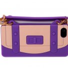 Fashionable Handbag Design Silicone Case For iPhone 5 - purple