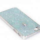 luxury shining Rhinestone Hard Case Cover For iPhone 5 - Blue