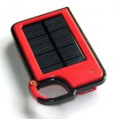 Universal solar battery charger for cell phones ,with hook-red