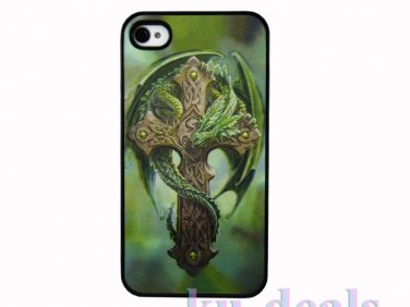 New 3D effect dragon and cross style hard case cover for iphone 4 ,4S,