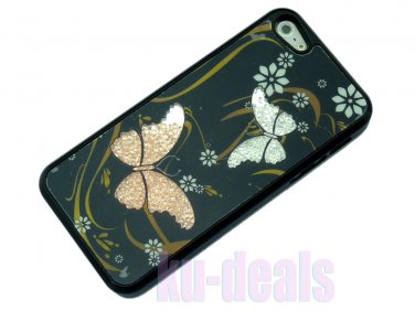 New black butterfly  hard case for iphone 5 ,with rhinestones inside