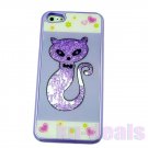 New cat style  hard case for iphone 5 ,with rhinestones inside