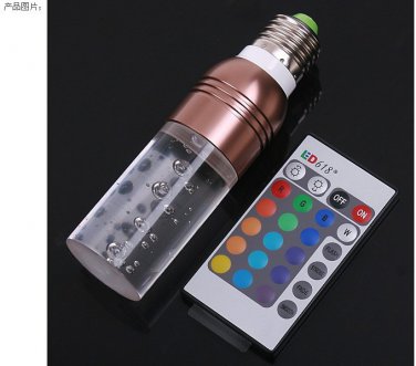 [ 9W E27 RGB LED Light ]16 Color Crystal LED Bulb With 24 key Remote Control CE/RoSH fashion design
