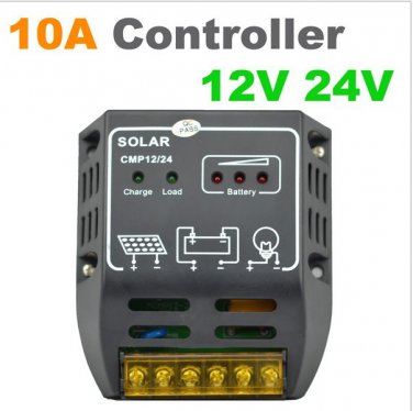 10A solar Controller 12V 24V solar regulator for 120W 240W solar panel  controller
