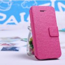 2013 Pure and fresh SILK wallet leather cover case for iphone 5 Retail with card holder for iphone5