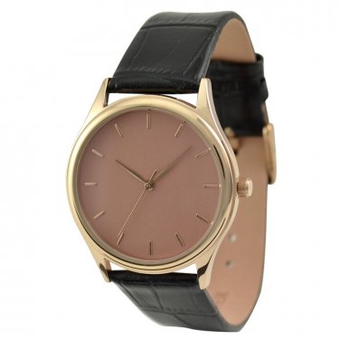 Rose Gold Watch with rose gold indexes in rose gold face