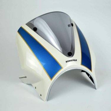 Triumph Bonneville T100 / T120 (16+) Fly Screen White and Blue 26002D