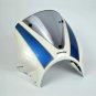 Triumph Bonneville T100 / T120 (16+) Fly Screen White and Blue 26002D