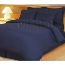 1000TC Egyptian Cotton Full & Queen Navy Blue Stripe Duvet Cover Set 3pc
