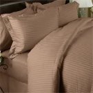 1000TC Egyptian Cotton Mocha Stripe Twin XL Sheet Set 4pc