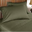 1000TC Egyptian Cotton Olive Twin XL Fitted Sheet