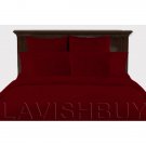 1000TC Egyptian Cotton Burgundy Twin XL Flat Sheet