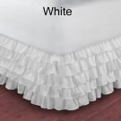 1000TC Egyptian Cotton White Twin XL Ruffle Bed Skirt / Valance
