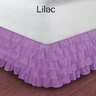 1000TC Egyptian Cotton Lilac Twin XL Ruffle Bed Skirt / Valance