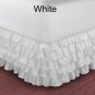 1000TC Egyptian Cotton White Full Ruffle Bed Skirt / Valance