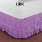 1000TC Egyptian Cotton Lilac Queen Ruffle Bed Skirt / Valance