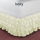 1000TC Egyptian Cotton Ivory California King Ruffle Bed Skirt / Valance