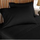 1000TC Egyptian Cotton Black Twin XL Fitted Sheet And Duvet Cover Set 4pc