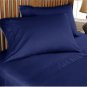 1000TC Egyptian Cotton Navy Blue Twin XL Fitted Sheet And Duvet Cover Set 4pc