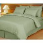 1000TC Egyptian Cotton Sage Stripe Twin XL Fitted Sheet And Duvet Cover Set 4pc