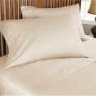 1000TC Egyptian Cotton Ivory King Fitted Sheet And Duvet Cover Set 4pc
