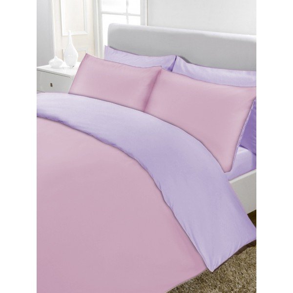 1000TC Egyptian Cotton Pink and Lavender Twin / Twin XL Reversible