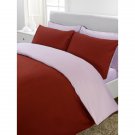 1000TC Egyptian Cotton Burgundy and Lavender Full / Queen King Reversible Duvet Quilt Cover Set