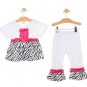 White w/ Zebra Print and Hot Pink Outfit