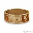 Orange & Tan Enamel  Fashion Bangle Bracelet