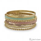 Set of 7 Gold Tone Fashion Bangle Bracelets Set of 7 Gold Tone Fashion Bangle Bracelets